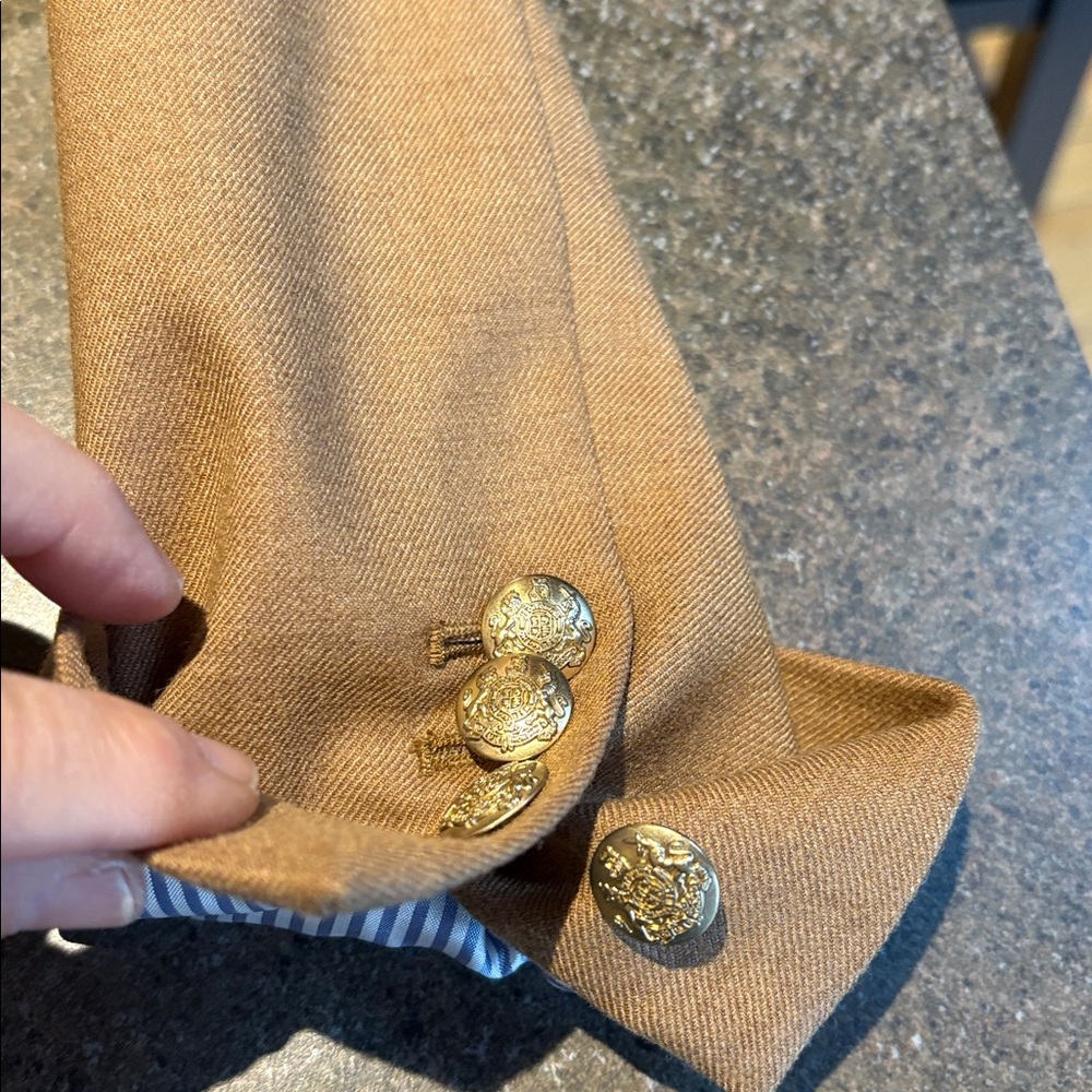 J. Crew Women's Wool-Blend, Lined, Camel Blazer, size 00 - Picture 3 of 9